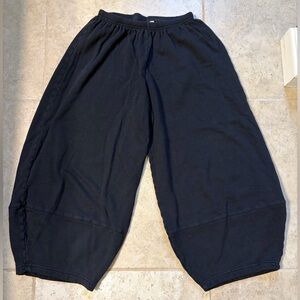 bryn Walker Small Black Wide-Leg Balloon Pants Organic Cotton Bamboo USA made